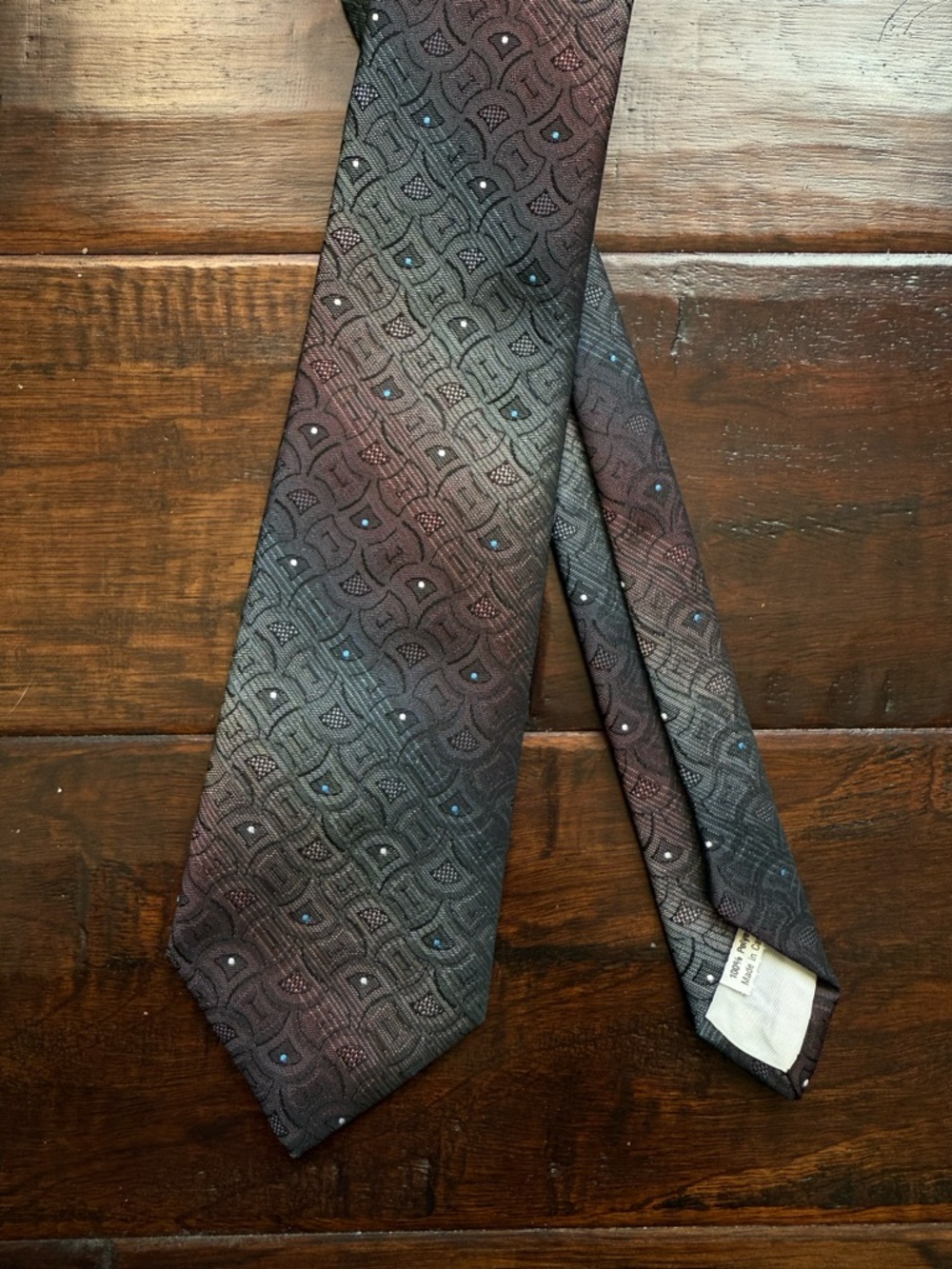 Vintage Oscar De La Renta Tie Multicoloured Tie Made in Canada